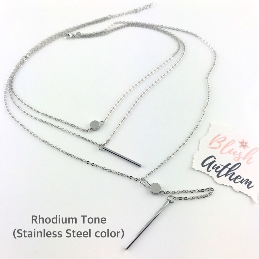 3 for $25⚡️Multi layer choker circle bar necklace - Picture 5 of 8